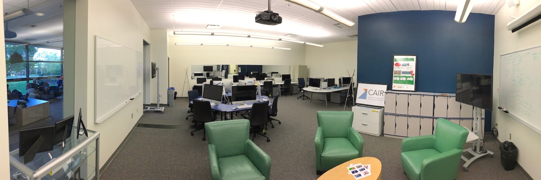 Panoramic photo of the interior of CAIR.